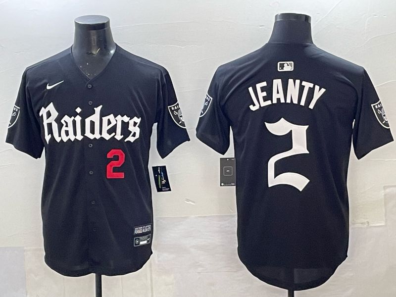 Men 2025 Oakland Raiders #2 Jeanty Black 6th generation Joint Name Nike Limited NFL Jersey style 04->oakland raiders->NFL Jersey